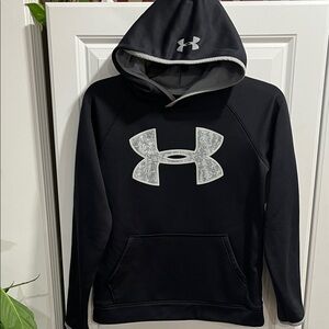 Under Armour Storm Coldgear Youth L Black and Gray Hoodie